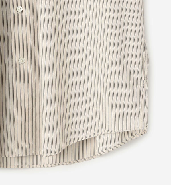 GYMPHLEX「Gymphlex | タイプライター バンドカラー 長袖シャツ STRIPE MEN」|シャツ・ブラウス|