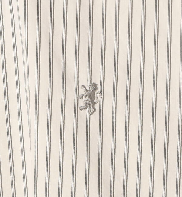 GYMPHLEX「Gymphlex | タイプライター バンドカラー 長袖シャツ STRIPE MEN」|シャツ・ブラウス|