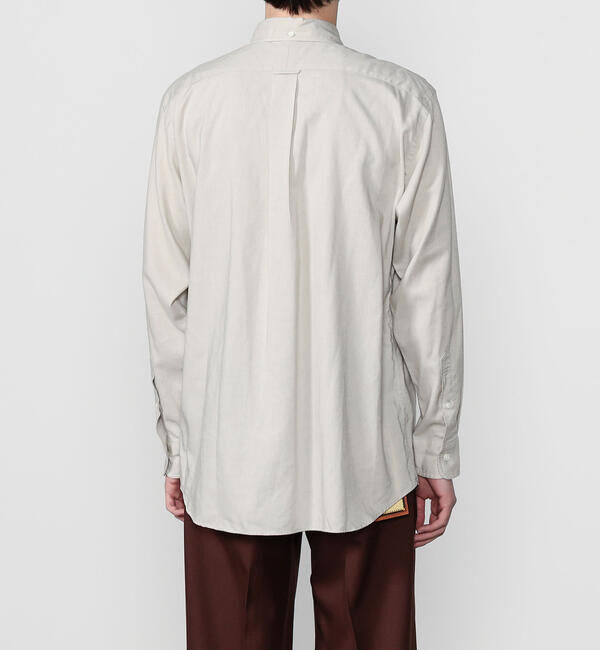 GYMPHLEX「Gymphlex | リネンポリエステル 長袖ボタンダウンシャツ MEN」|シャツ・ブラウス|