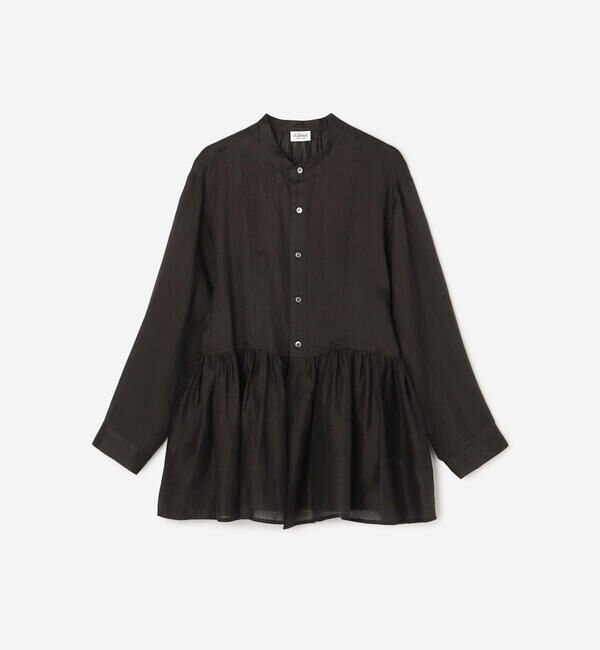 LE GLAZIK「LE GLAZIK | ラミー ギャザーフレアシャツ WOMEN」|シャツ・ブラウス|