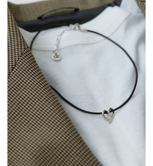  「【CXC】ハートレザーネックレス」|リング|シルバー