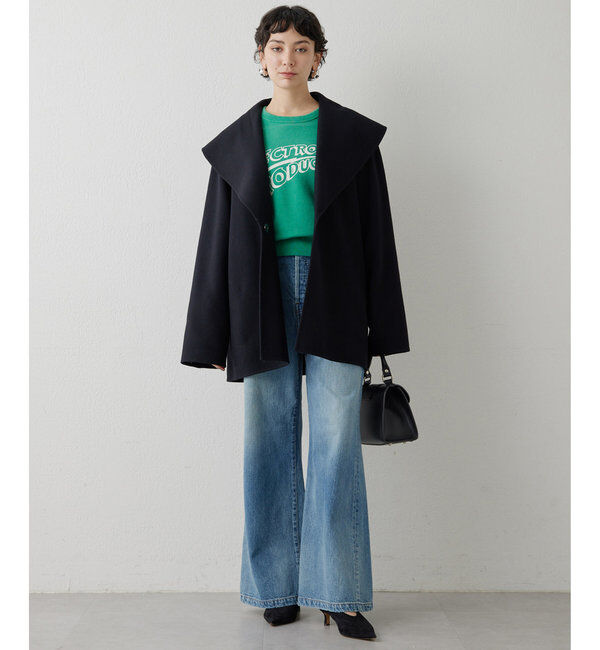  「ワイドフレアデニムパンツ」|チノ|