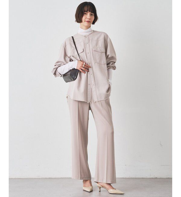  「バックサテンジョーゼットパンツ」|チノ|