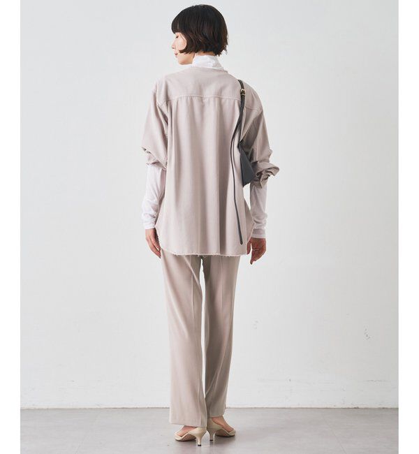  「バックサテンジョーゼットパンツ」|チノ|