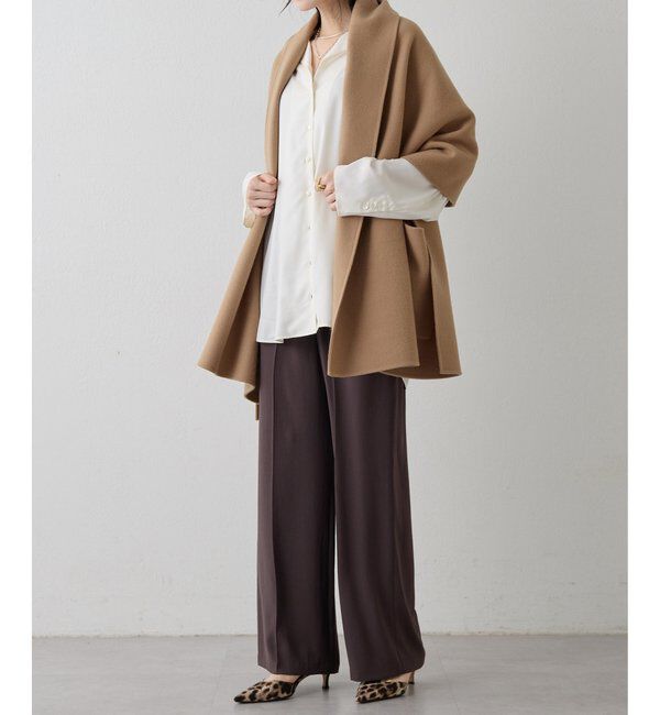  「バックサテンジョーゼットパンツ」|チノ|