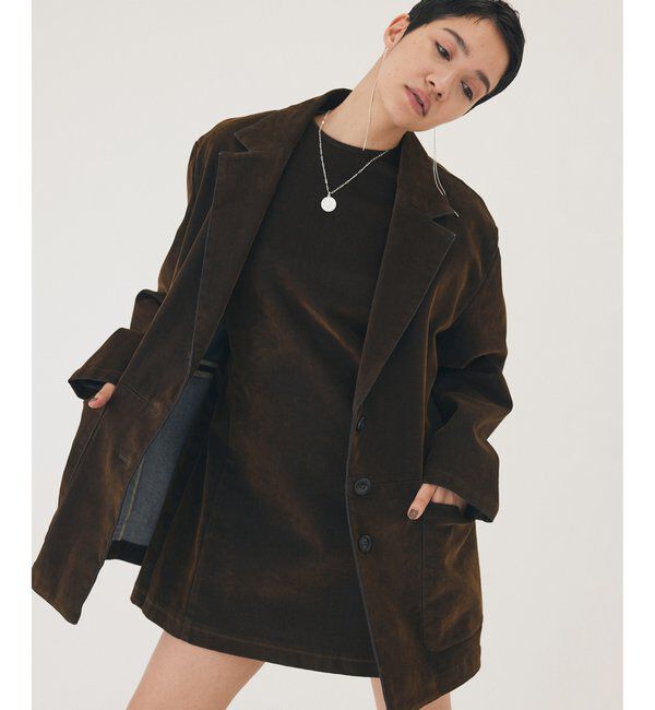 THE PAUSE「【THE PAUSE】フロッキーデニムジャケット」|デニムジャケット|