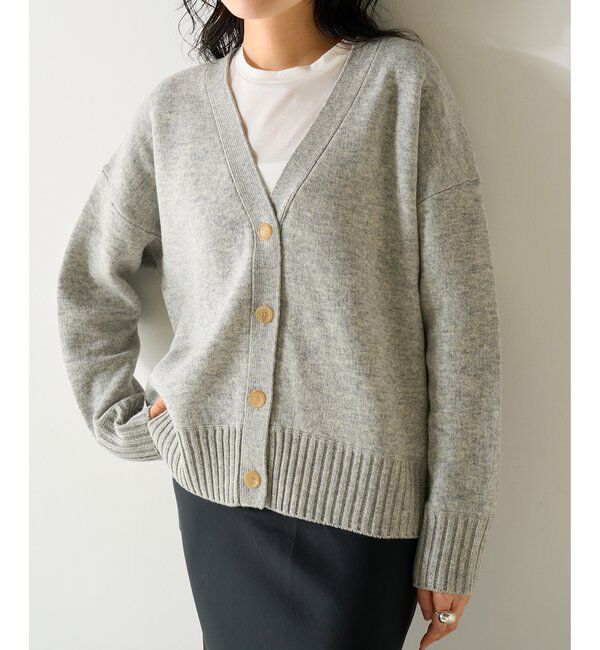 Drawing Numbers「【Drawing Numbers】接結ルーズVネックカーディガン」|ニット・セーター|