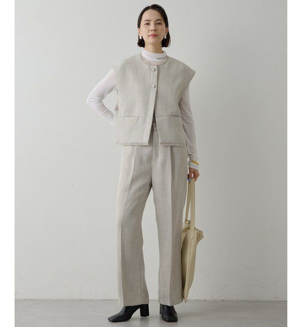 THE PAUSE「【THE PAUSE】ツイードショートジレ」|ベスト・ジレ|