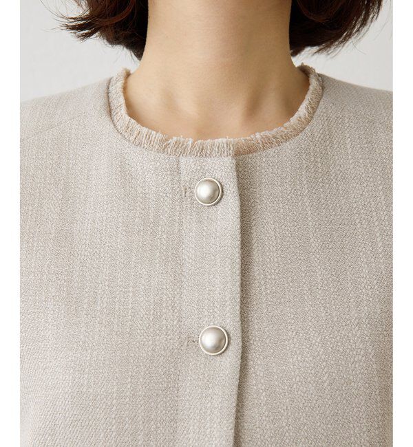 THE PAUSE「【THE PAUSE】ツイードショートジレ」|ベスト・ジレ|