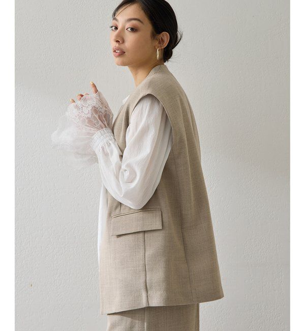  「リネンライクジレ」|ベスト・ジレ|