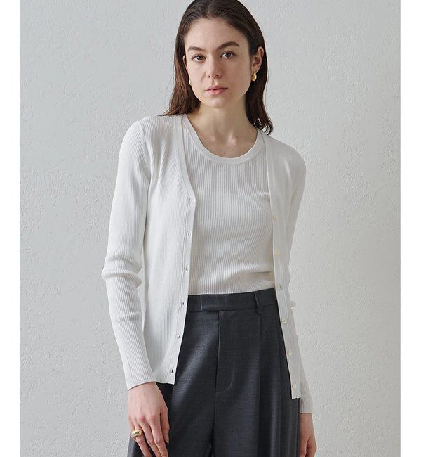 Drawing Numbers「【Drawing Numbers】リブVネックカーディガン」|ニット・セーター|