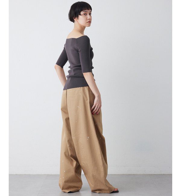 THE PAUSE「【THE PAUSE】オフショルハーフスリーブプルオーバー」|ニット・セーター|