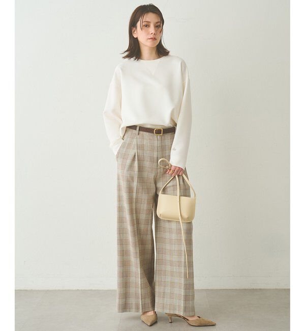  「コットンチェックパンツ」|チノ|