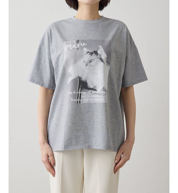 THE PAUSE「【THE PAUSE】CATフォトTシャツ」|Tシャツ・カットソー|