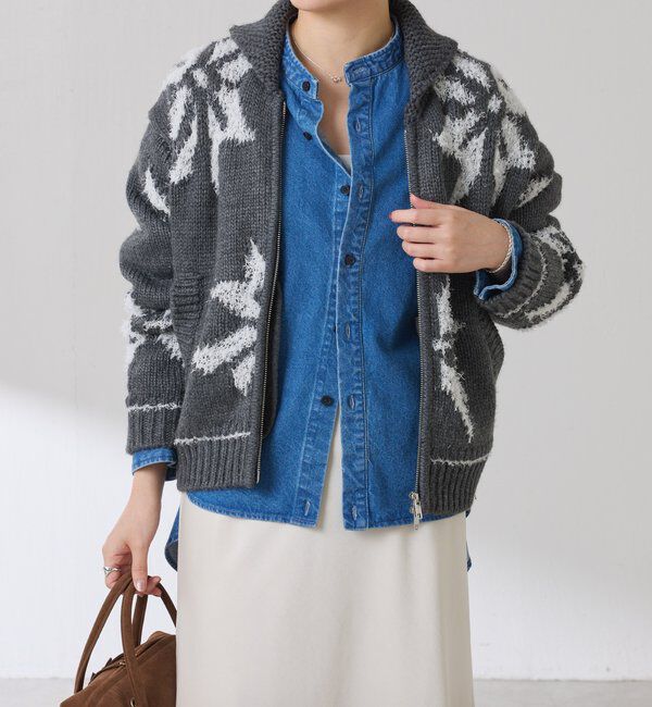  「ビッグモチーフカウチンカーディガン」|ニット・セーター|