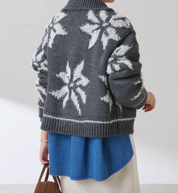  「ビッグモチーフカウチンカーディガン」|ニット・セーター|