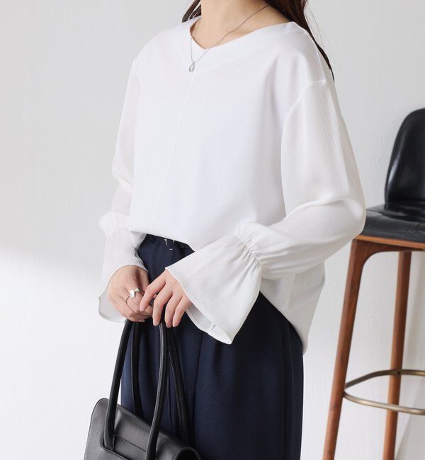  「【着映えトップス】ドッキングスリーブプルオーバー/セレモニー」|Tシャツ・カットソー|