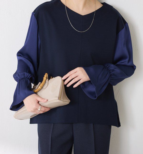  「【着映えトップス】ドッキングスリーブプルオーバー/セレモニー」|Tシャツ・カットソー|