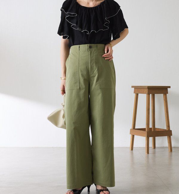  「ラッフルオフショルダーシアーニット」|ニット・セーター|