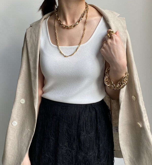  「スクエアニットタンク」|ニット・セーター|