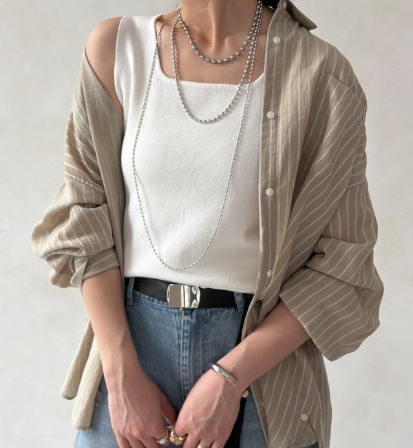  「スクエアニットタンク」|ニット・セーター|