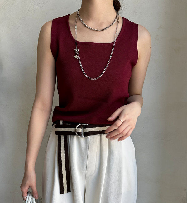  「スクエアニットタンク」|ニット・セーター|