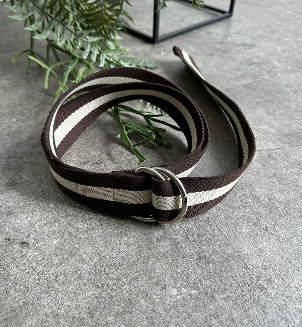  「【新色追加】ラインダブルリングベルト」|ベルト|