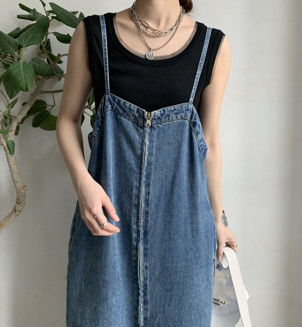  「ラメリブチュールタンク」|Tシャツ・カットソー|