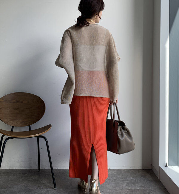  「ストローヤーンポンチョニット」|ニット・セーター|