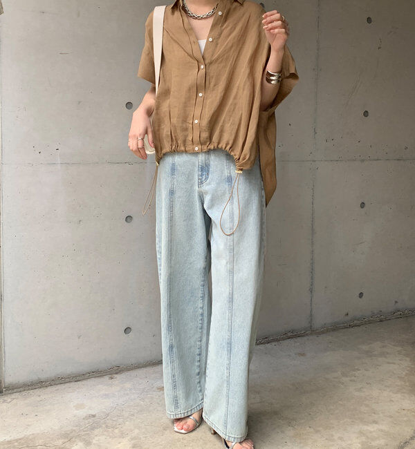  「リネンドロストフレンチシャツ」|シャツ・ブラウス|