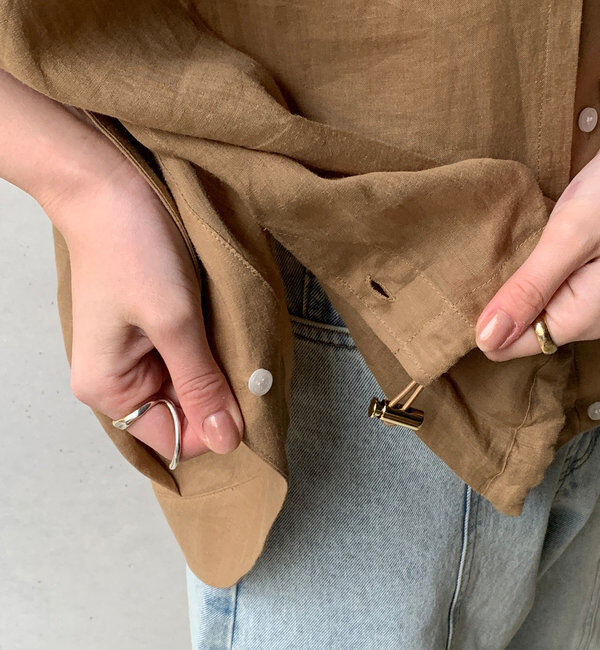  「リネンドロストフレンチシャツ」|シャツ・ブラウス|