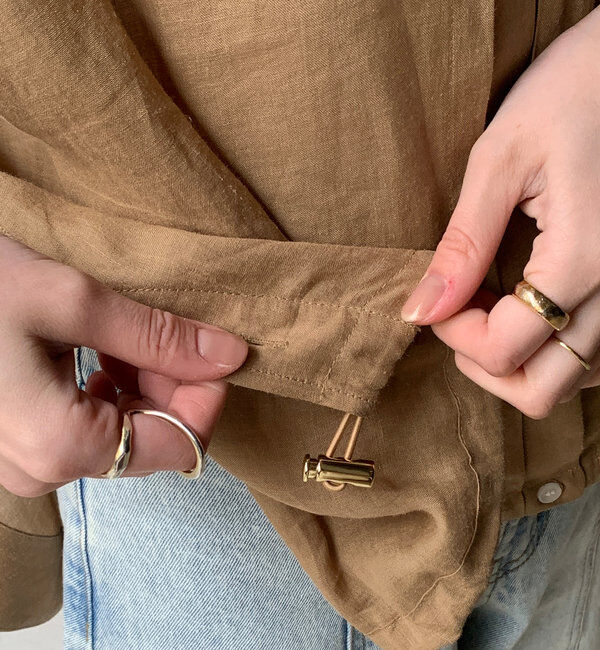  「リネンドロストフレンチシャツ」|シャツ・ブラウス|