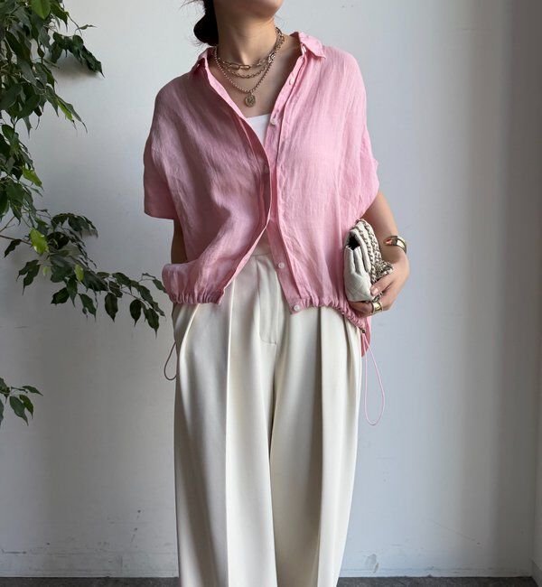  「リネンドロストフレンチシャツ」|シャツ・ブラウス|