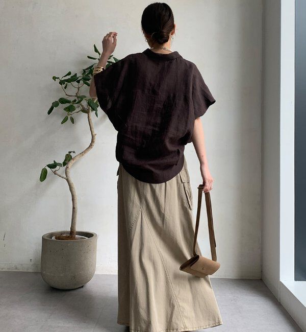 「リネンドロストフレンチシャツ」|シャツ・ブラウス|
