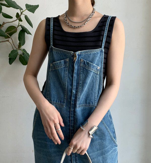  「ボーダースクエアニットタンク」|ニット・セーター|