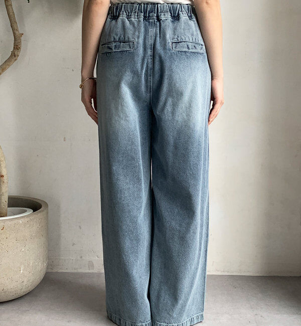  「デニムワイドイージーパンツ」|デニム|