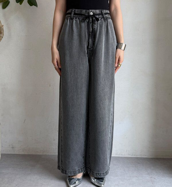  「リヨセルデニムワイドパンツ」|デニム|