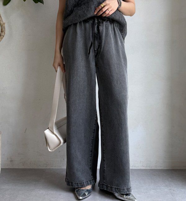  「リヨセルデニムワイドパンツ」|デニム|