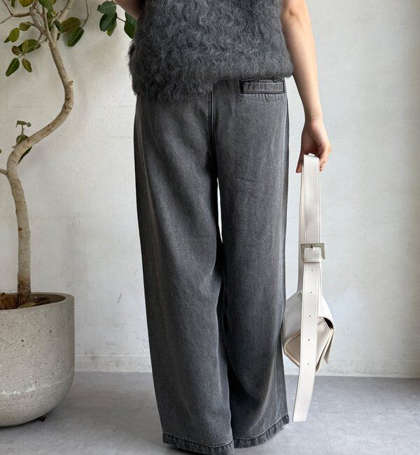  「リヨセルデニムワイドパンツ」|デニム|