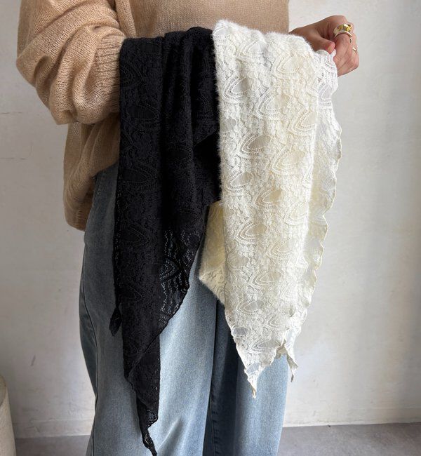  「起毛レースストール」|マフラー|