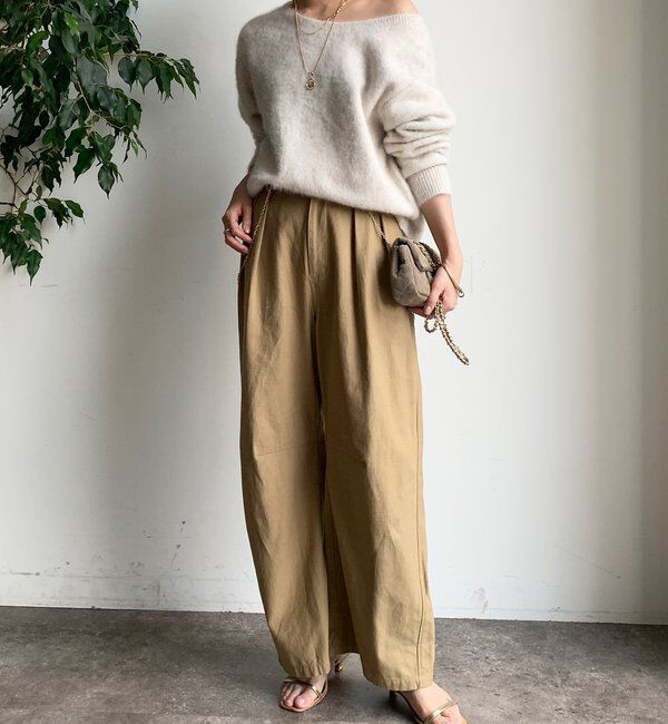  「タックトラウザーパンツ」|チノ|