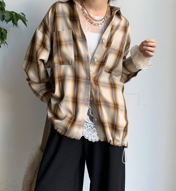  「オンブレチェックドロストシャツ」|シャツ・ブラウス|