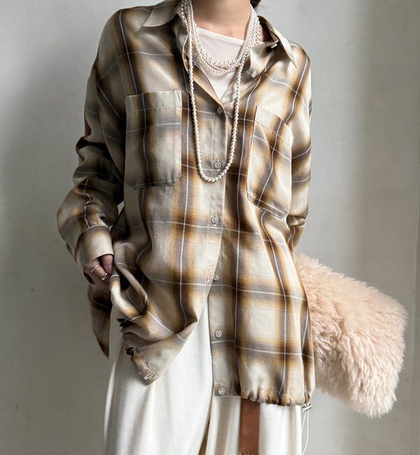  「オンブレチェックドロストシャツ」|シャツ・ブラウス|