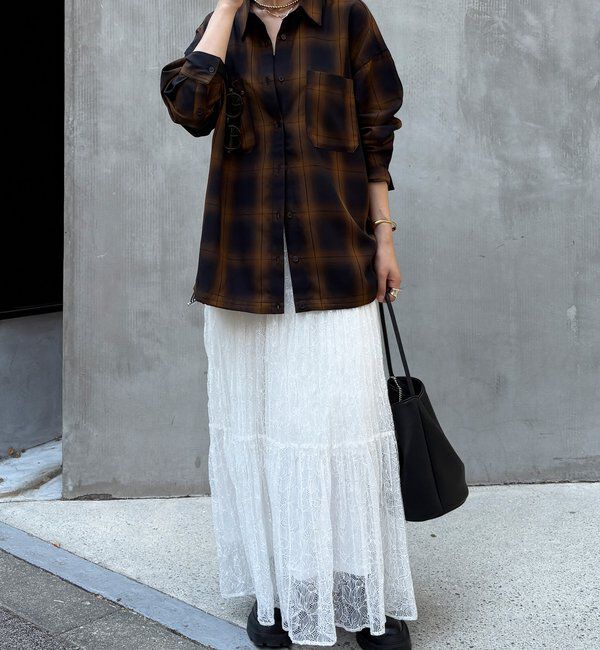  「オンブレチェックドロストシャツ」|シャツ・ブラウス|