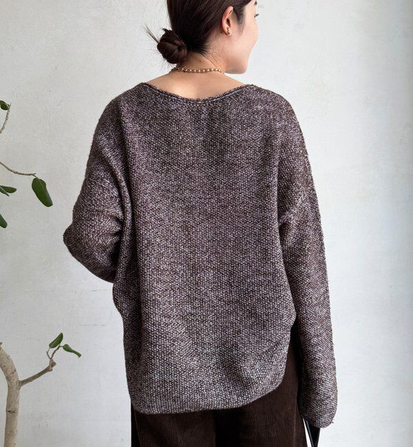  「ウールメランジ鹿の子プルオーバー」|ニット・セーター|