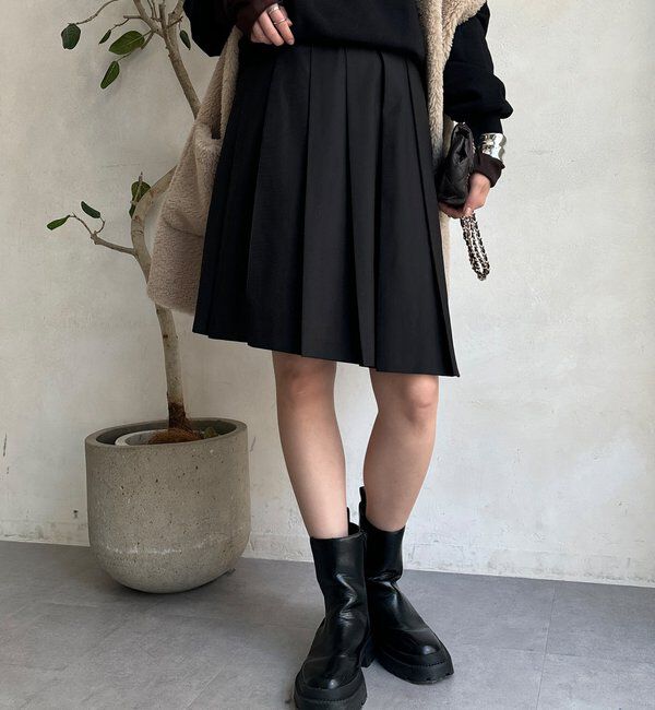  「ミドル丈プリーツスカート」|スカート|
