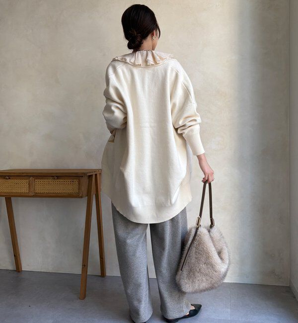  「マシーンウォッシャブルニットカーディガン」|カーディガン|