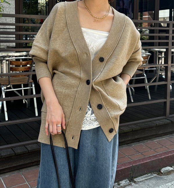  「マシーンウォッシャブルニットカーディガン」|カーディガン|