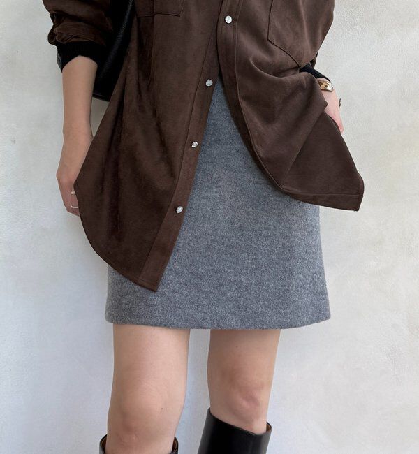  「ブークレーウールミニスカート」|スカート|