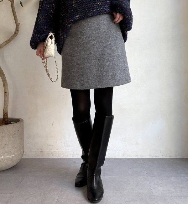  「ブークレーウールミニスカート」|スカート|